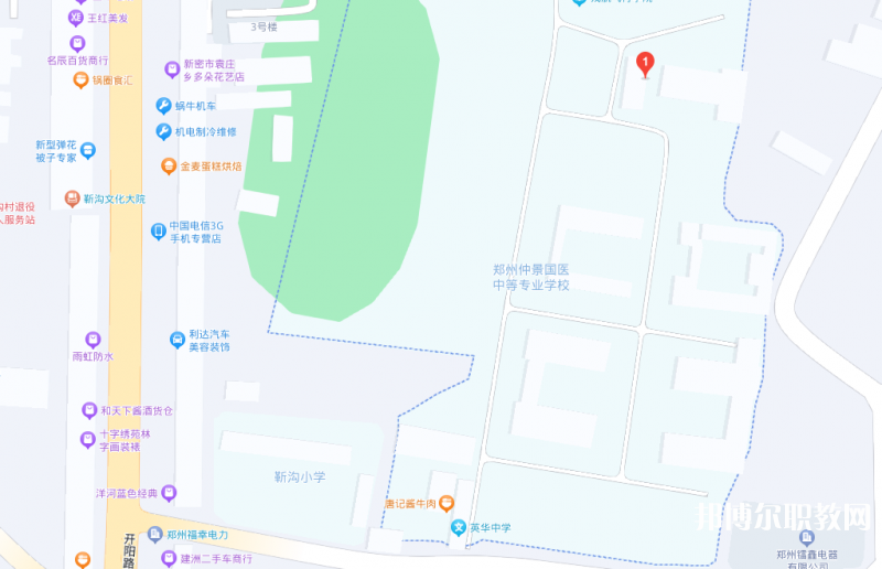 鄭州仲景國醫中等專業學校地址，乘車路線